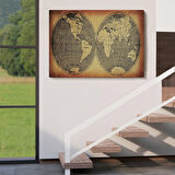 Harita Sepeti Vintage Eskitme Dünya Haritası 1008