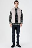Dik Yaka Dolumlu Casual Şişme Yelek 1009235152 Taş Rengi