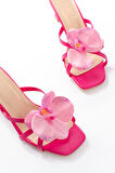 S-622 Fuşya Orkide Detaylı İnce Topuklu Kadın Terlik 