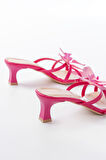 S-622 Fuşya Orkide Detaylı İnce Topuklu Kadın Terlik 