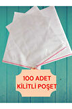 100 ADET KİLİTLİ POŞET TORBA ŞEFFAF BUZDOLABI KINA ÇEREZ KURUYEMİŞ HEDİYE NAYLONU POŞETİ 19x25