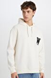 Relax Fit Kapüşonlu Kalın Kumaş Sweatshirt