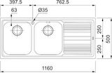 Franke Logica Line Lll 621 Dekor Sağ Damlalıklı Evye 101.0086.271