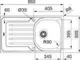 Franke Onda Line OLL 611-86 Sol Damlalıklı Eviye 101.0656.145