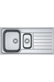 Franke Spark SKX 651-100 İnox 1.5 Gözlü Sağ Damlalıklı Çelik Evye