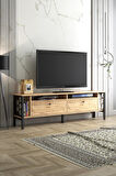 Wood'n Love Luna 160 Cm Tv Ünitesi - Atlantik Çam / Siyah