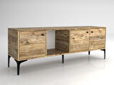 Wood'n Love Hira 160 Cm Metal Ayaklı Tv Ünitesi - Atlantik Çam / Siyah