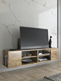 Wood'n Love Echo 150 Cm Duvara Asma Tv Ünitesi - Atlantik Çam 