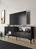 Wood'n Love Katre 150 Cm Metal Ayaklı Tv Ünitesi - Siyah / Siyah