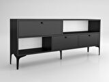 Wood'n Love Katre 150 Cm Metal Ayaklı Tv Ünitesi - Siyah / Siyah