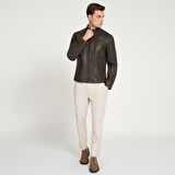 Desa Zenon Konyak Erkek Vintage Deri Ceket