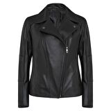 Beatrix Kadın Deri Biker Ceket