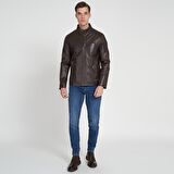 Paul Kahve Erkek Deri Ceket