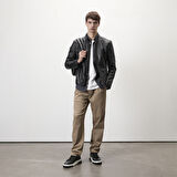 Agostino Siyah Erkek Deri Ceket