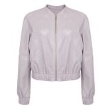Iniga Light Rose Kadın Perforeli Deri Bomber Ceket