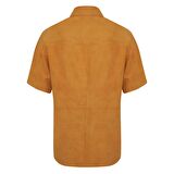 Jemma Turuncu Kadın Kısa Kollu Süet Gömlek