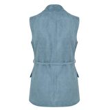 Teofila Kadın Süet Blazer Yelek