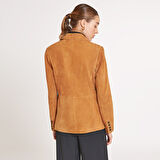 Jolanda Konyak Kadın Süet Deri Blazer Ceket