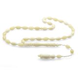 Sistemli Arpa Kesim Natural Renk Deve Kemiği Tesbih