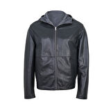 Alanzo Gri Erkek Çift Taraflı Bomber Deri Ceket