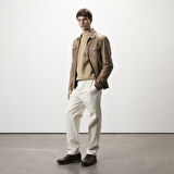 Carlino Kahve Erkek Deri Mont