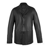 Auburn Siyah Erkek Deri Blazer Ceket