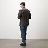 Auburn Kahverengi Erkek Deri Blazer Ceket