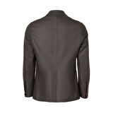 Auburn Kahverengi Erkek Deri Blazer Ceket