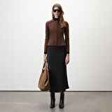 Deundria Leopar Kadın Panelli Fit Süet Ceket