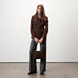 Tiora Kahve Kadın Süet Ceket