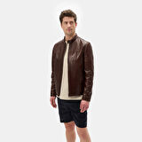 Dyami Kahve Erkek Deri Mont