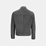 Erkek Gri Gömlek Yaka Süet Ceket