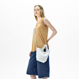 Kadın Turuncu Deri Detaylı Perforeli Bluz