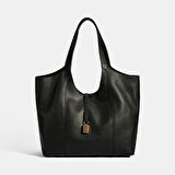 Kadın Siyah Deri Hobo Çanta