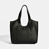 Kadın Siyah Deri Hobo Çanta