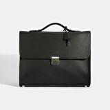 Erkek Siyah Deri Evrak Çantası
