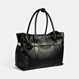 Kadın Siyah Cüzdan Aksesuarlı Deri Omuz Çantası