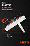 PVC Pimapen Plastik Balkon Kapı Kolu – Barelsiz – Beyaz – (4 Takım)
