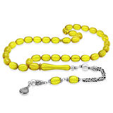 925 Ayar Gümüş Kral Zincir Püsküllü Sülün İmame Beyzi Kesim Sarı Katalin Tesbih