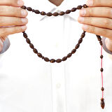 Sistemli Arpa Kesim Kahverengi Kokulu Tarçın Ağacı Tesbih