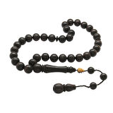 Sistemli Küre Kesim Abanoz Ağacı Tesbih