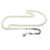 Deve Kemiği Tesbih - 925 Ayar Gümüş Kral Püsküllü - Kapsül Kesim