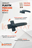 Pimapen PVC Pencere Kolu – Plastik – Antrasit – Model 2 – (1 Adet)