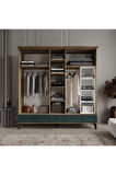 DALİ 5 KAPAKLI YEŞİL GARDIROP TAMAMI MDF