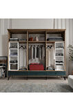 DALİ 6 KAPAKLI YEŞİL GARDIROP TAMAMI MDF