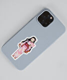 Kimetsu no yaiba-Zenitsu Agatsuma-Nezuko Kamado-2li sticker set parlak kağıt-etiket-DS-31-32