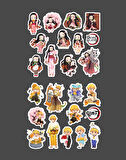 Kimetsu no yaiba-Zenitsu Agatsuma-Nezuko Kamado-2li sticker set parlak kağıt-etiket-DS-31-32