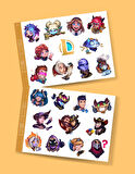 LOL - league of legends parlak kağıt - icons - lol sticker  set 2 ' li - oyun sticker - süsleme - başarı ödül çıkartmaları