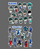BlueLock-Rin İtoshi-parlak kağıt -2li sticker set-telefon süsleme Blue Lock etiket