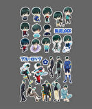 Rin İtoshi-BlueLock-parlak kağıt -2li sticker set-telefon süsleme Blue Lock etiket